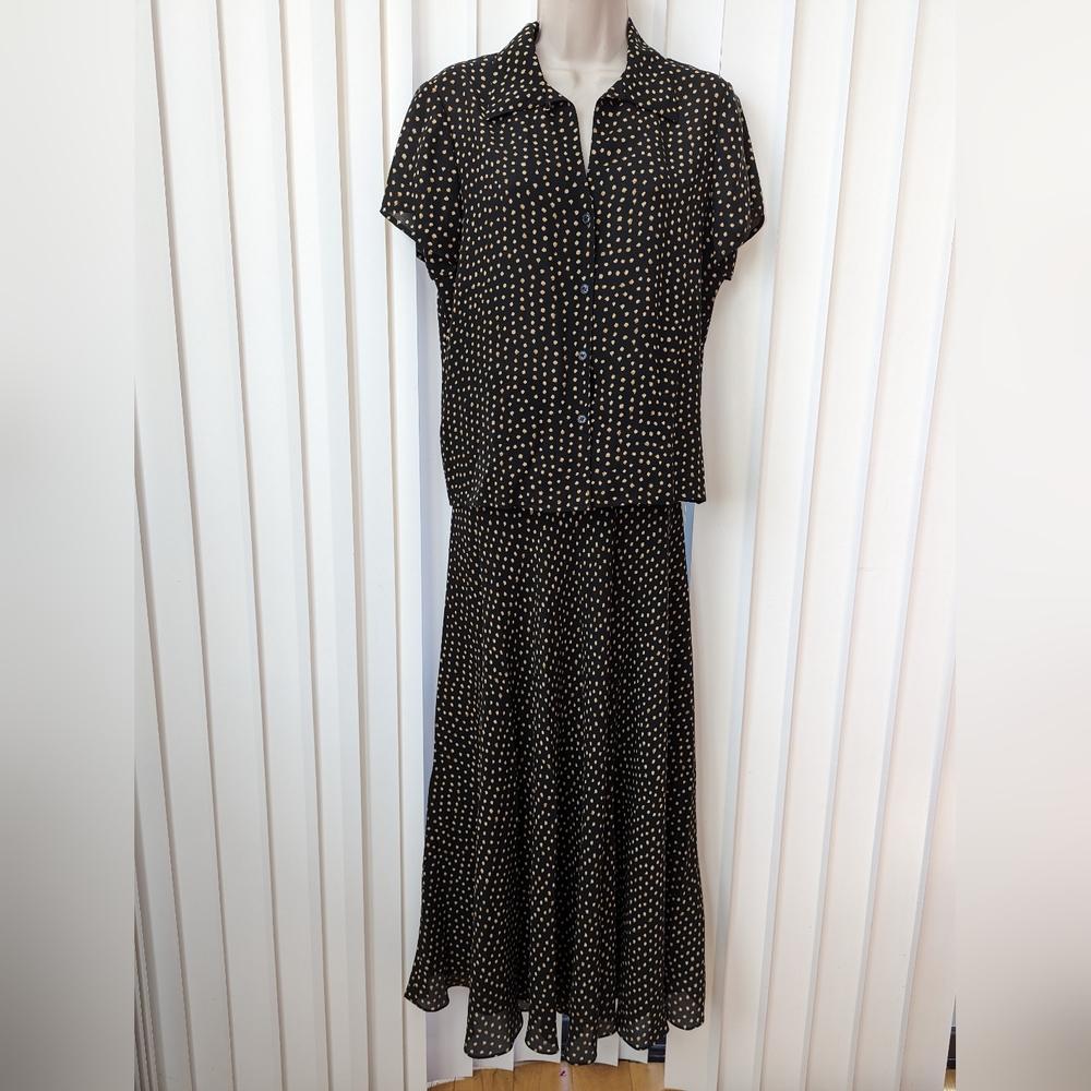 JONES NEW YORK 100% SILK BUSINESS SKIRT SUIT SIZE 8